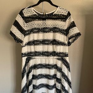 Lane Bryant- Black & White Lace Dress